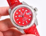 ROLEX Natural Zircon Inlay Red Green 40MM Watch